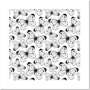 Cabbage butterfly pattern Posters and Art